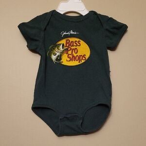 Bass Pro Shops dark green onesie/bodysuit